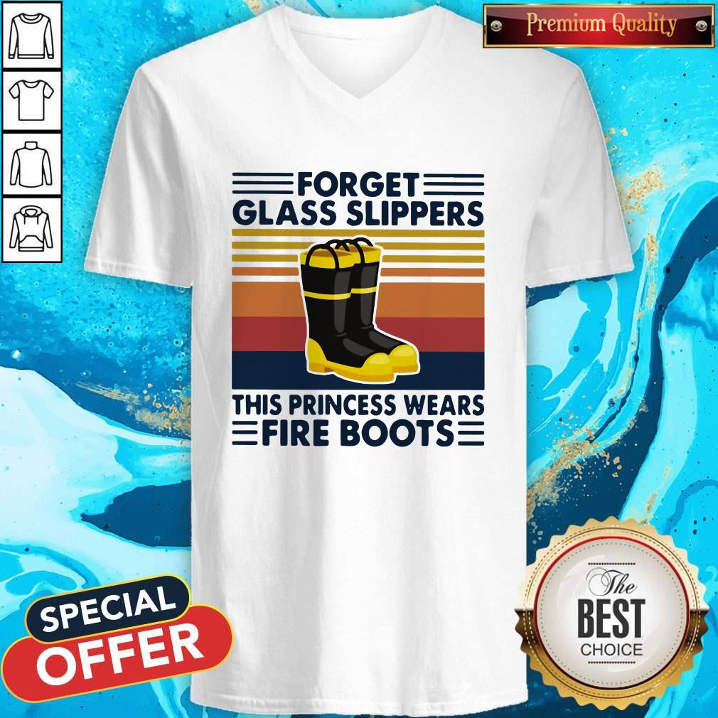 Forget Glass Slippers This Princess Wears Fire Boots Vintage Retro Shirt