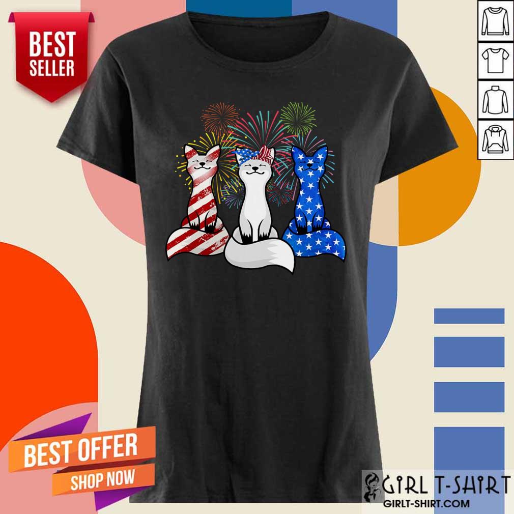 Fox American Flag Colors Shirt
