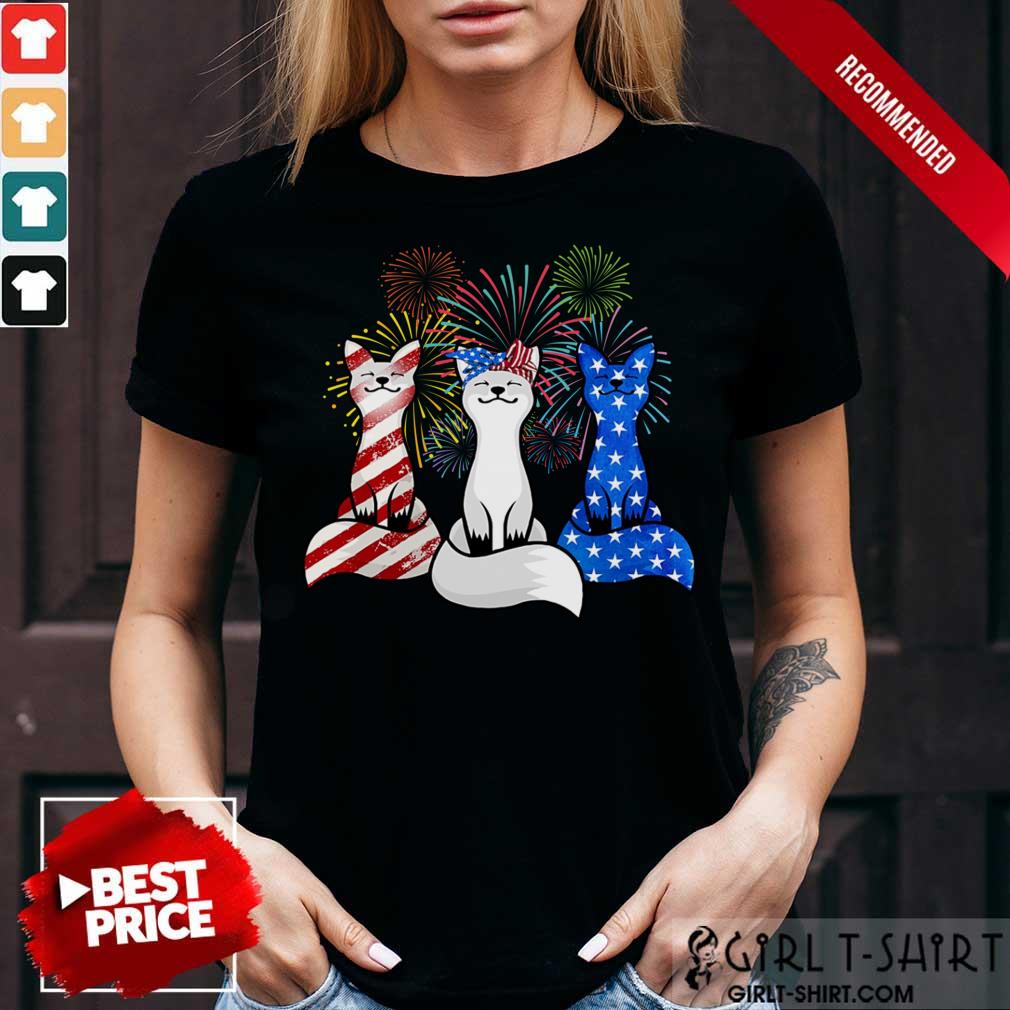 Fox American Flag Colors Shirt