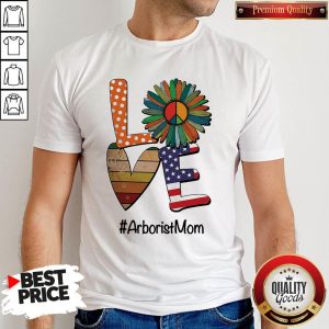 Good Arborist Mom Love Heart Sunflower Vintage Shirt