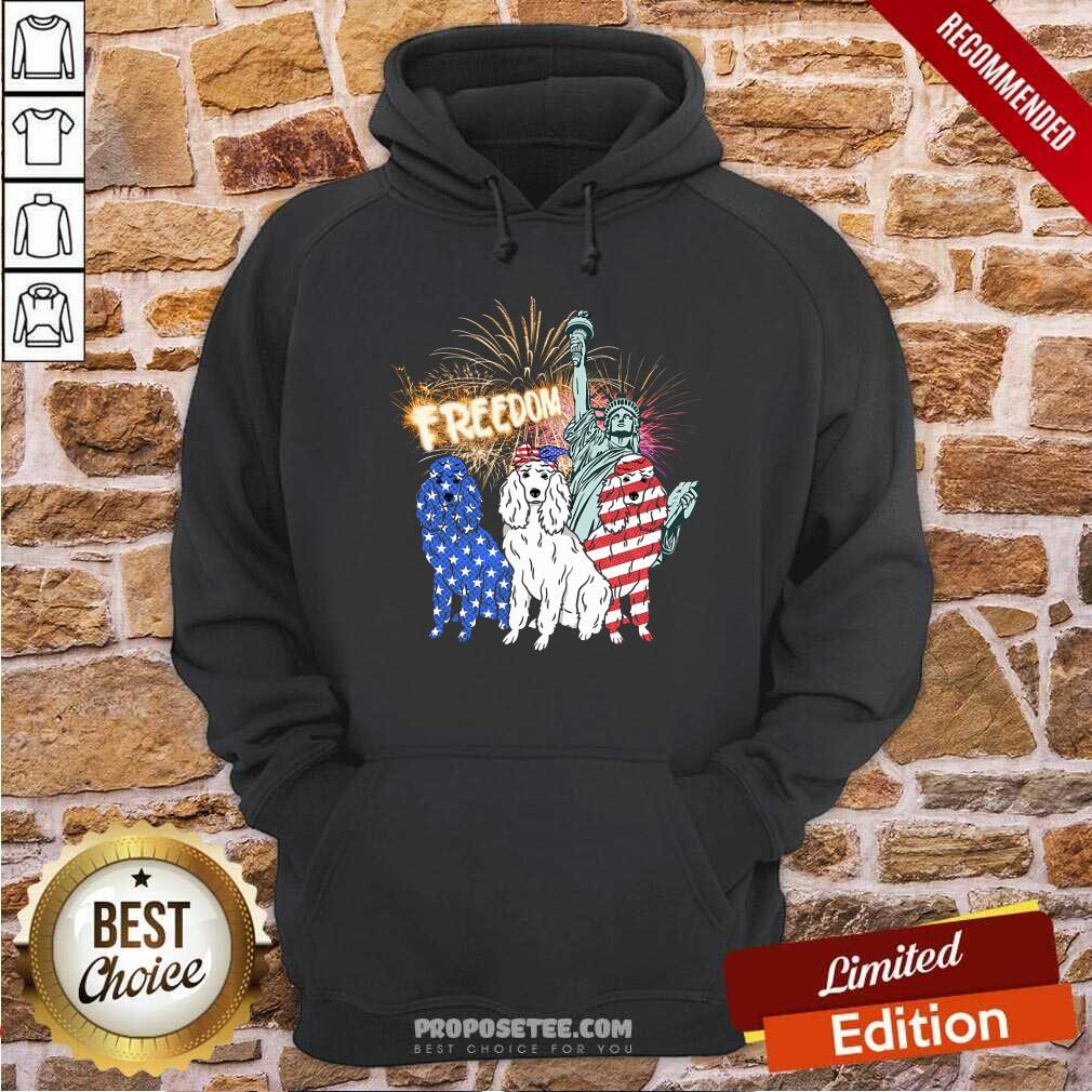 Freedom Dog Statue Of Liberty Usa Flag Shirt