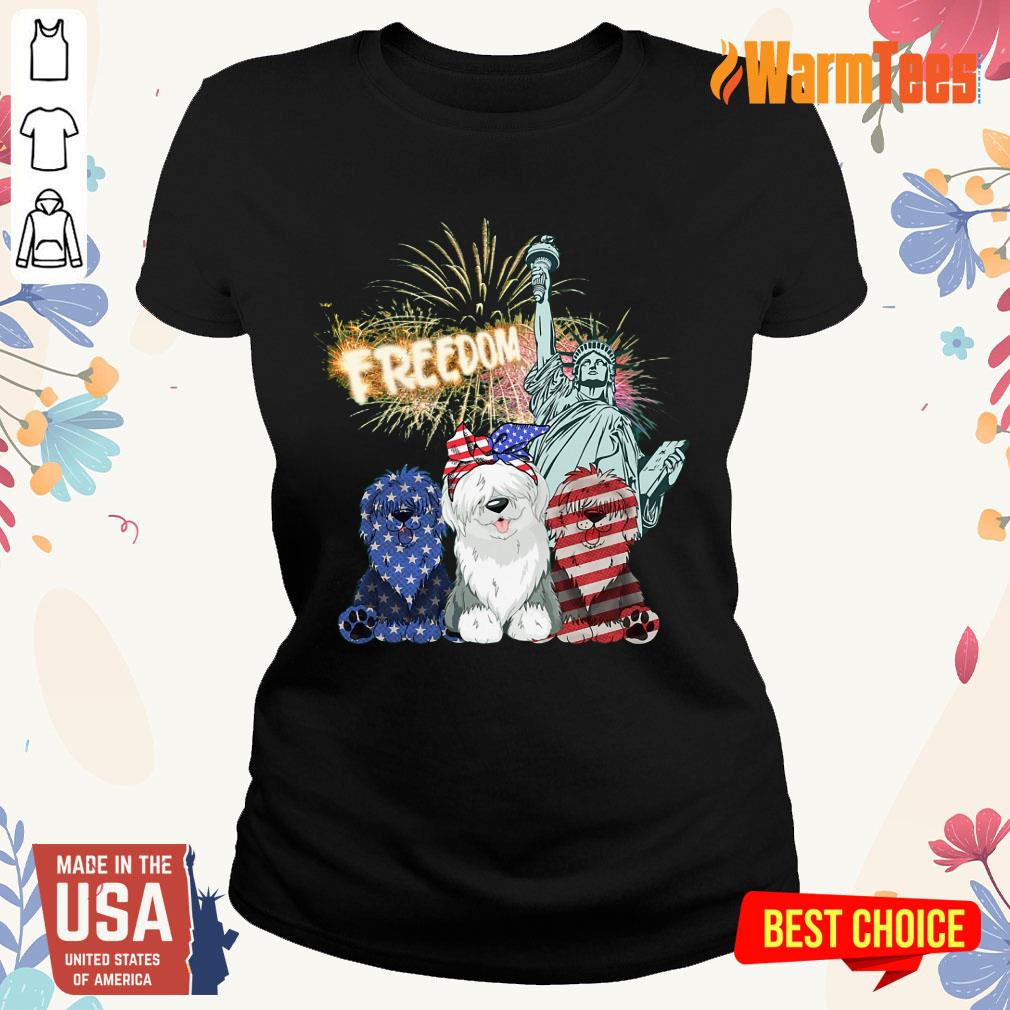 Freedom Sheepdog Statue Of Liberty USA Flag Shirt