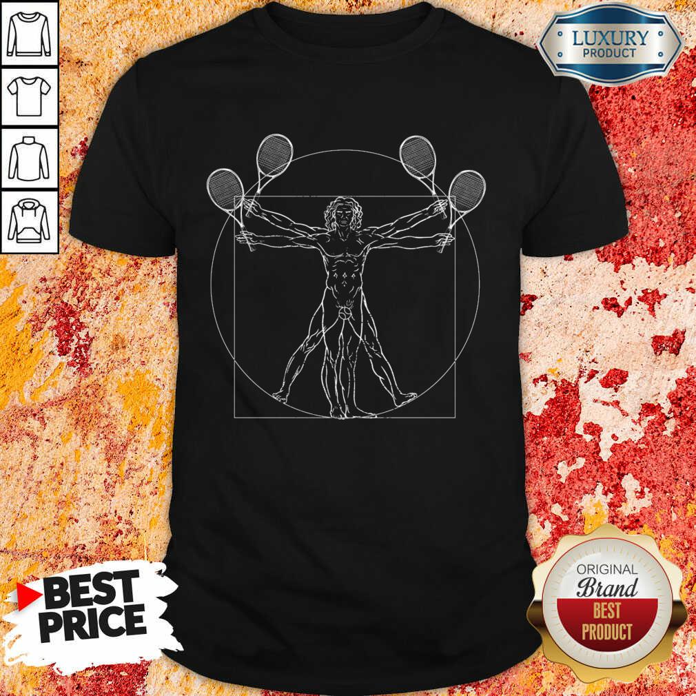 Frustrated Tennis Da Vinci Drawing 6 Tennis Player Shirt
