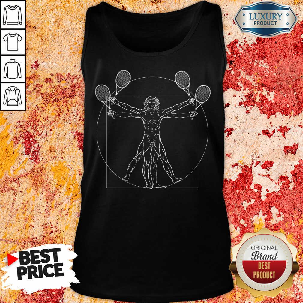 Frustrated Tennis Da Vinci Drawing 6 Tennis Player Shirt