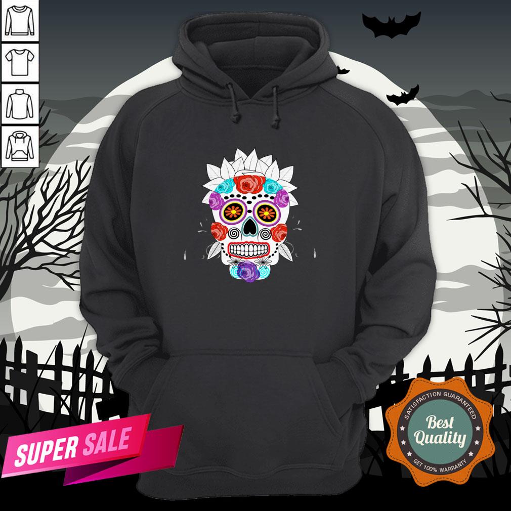 Fun Bright Trendy Sugar Skull Dia De Los Muertos Day Of The Dead Shirt