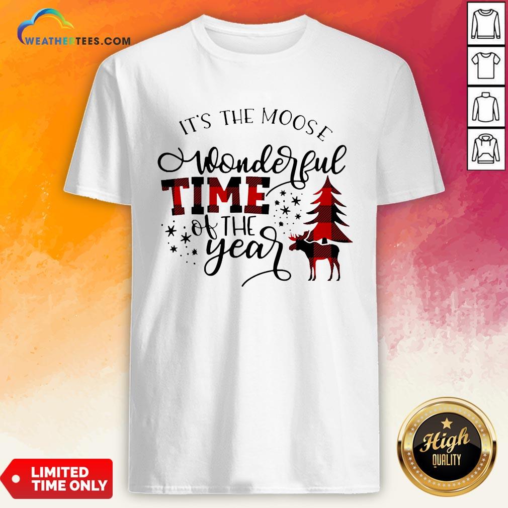 Fun It’s The Moose Wonderful Time Of The Year Christmas Shirt