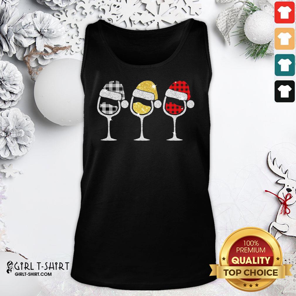 Fun Plaid Wines Santa Claus Shirt