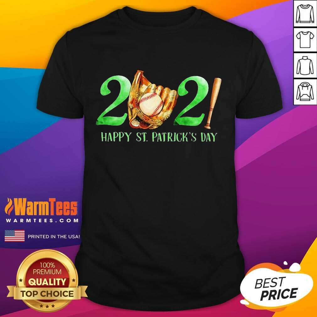 Funny 2021 Happy St Patricks Day Baseball Shirt