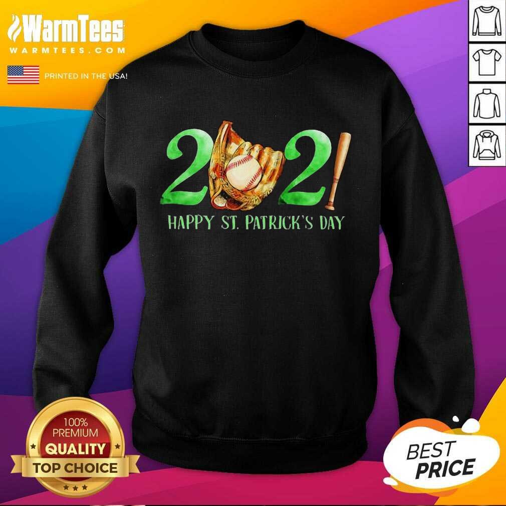 Funny 2021 Happy St Patricks Day Baseball Shirt