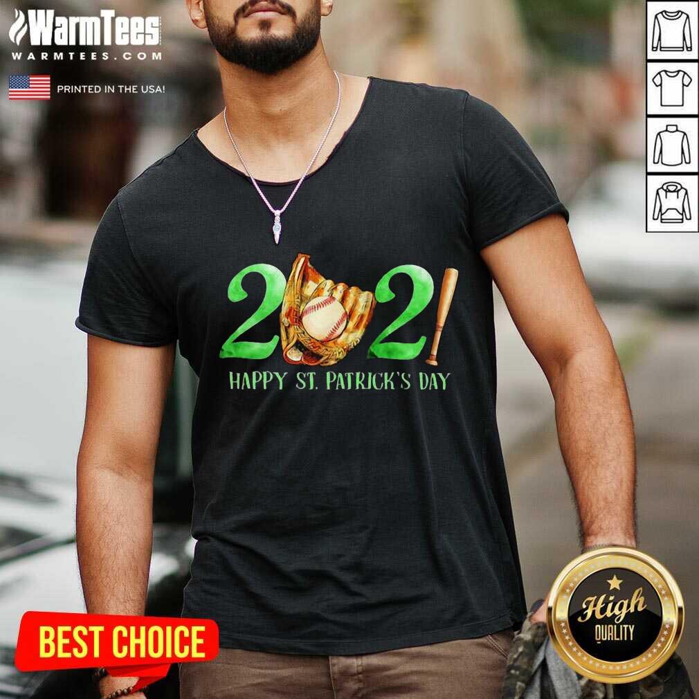 Funny 2021 Happy St Patricks Day Baseball Shirt