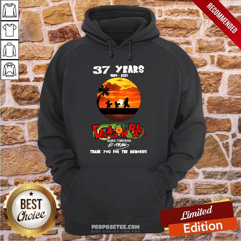 Funny 37 Years 1984-2021 Dragon Ball Akira Toriyama Signature Shirt