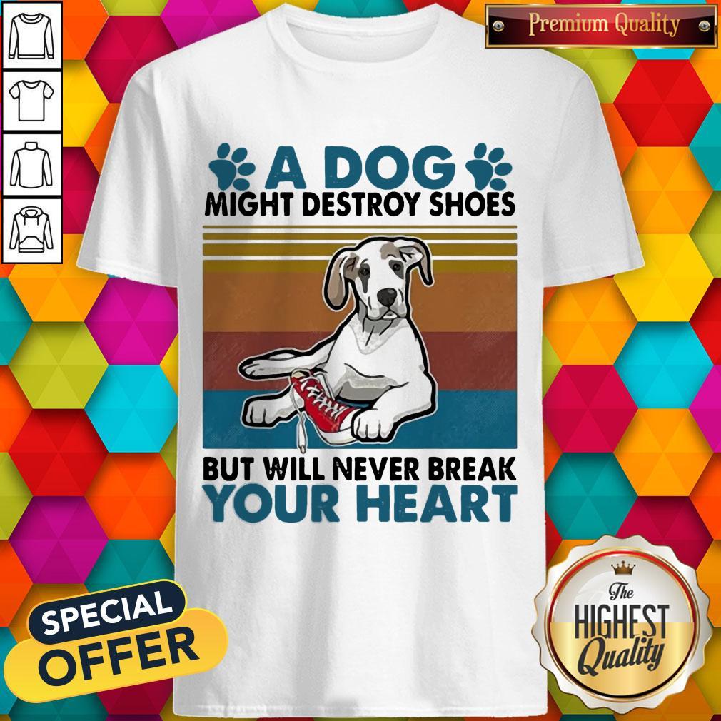 Funny A Dog Paw Might Destroy Your Shoes But Will Never Break Your Heart Shirt