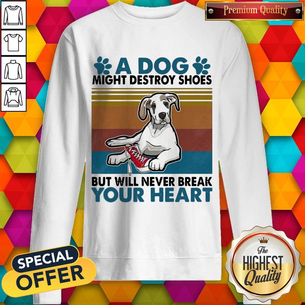 Funny A Dog Paw Might Destroy Your Shoes But Will Never Break Your Heart Shirt