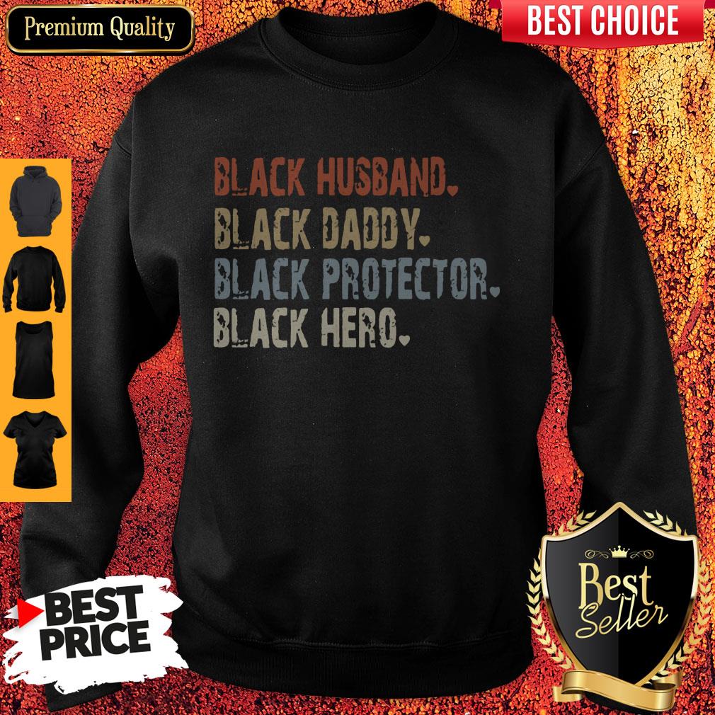 Funny Black Husband Black Daddy Black Protector Black Hero Shirt