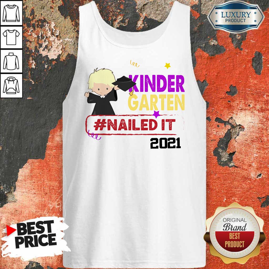 Funny Blonde Boy Youth Kindergarten Nailed It 2021 Shirt