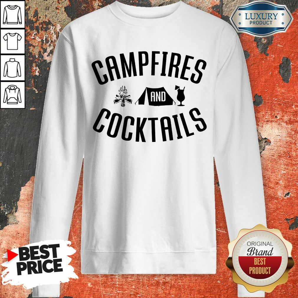 Funny Campfires And Cocktails Camping Shirt