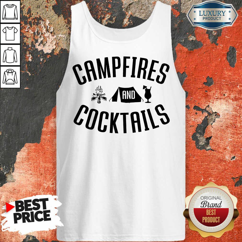 Funny Campfires And Cocktails Camping Shirt
