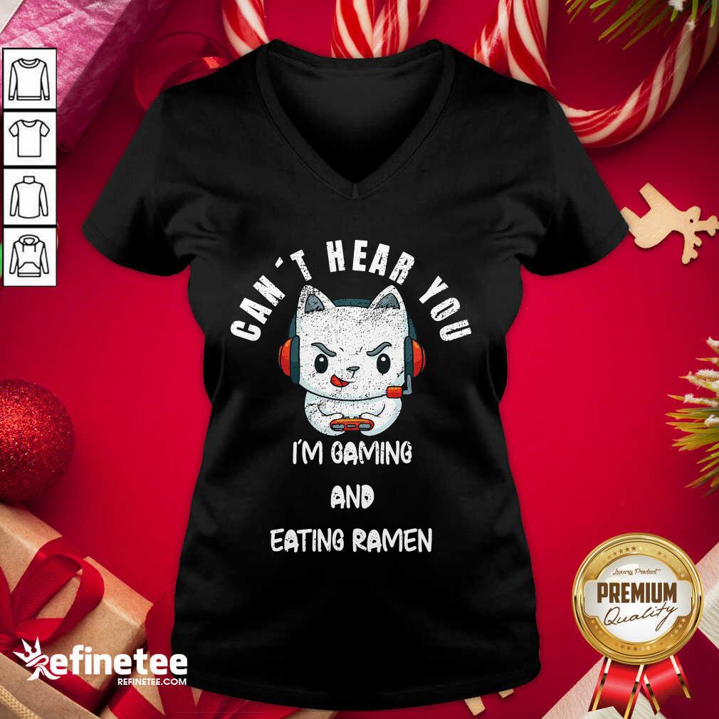 Funny Cat Can’t Hear You I’m Gaming Boyfriend Shirt