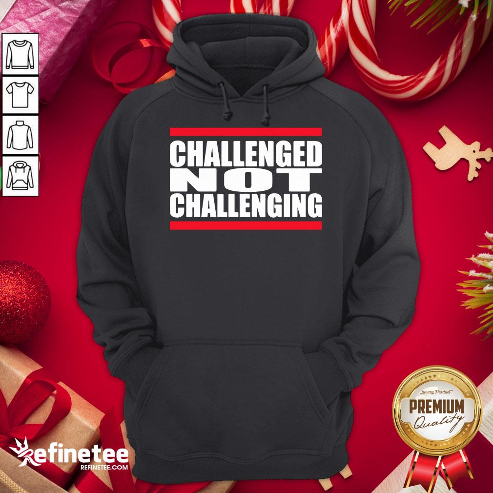 Funny Challenged Not Challenging Line Red Shirt