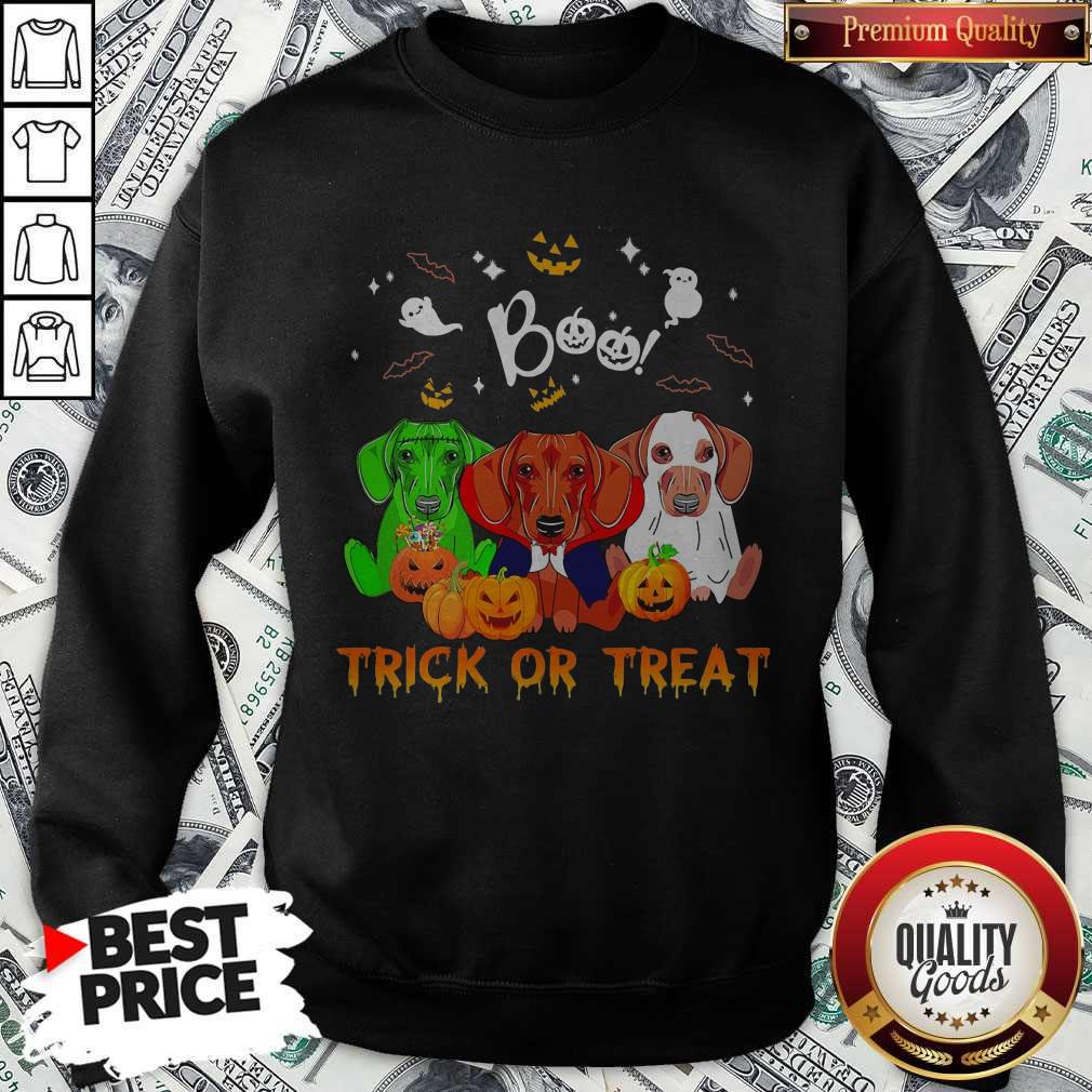 Funny Dachshund Halloween Boo Trick Or Treat Shirt