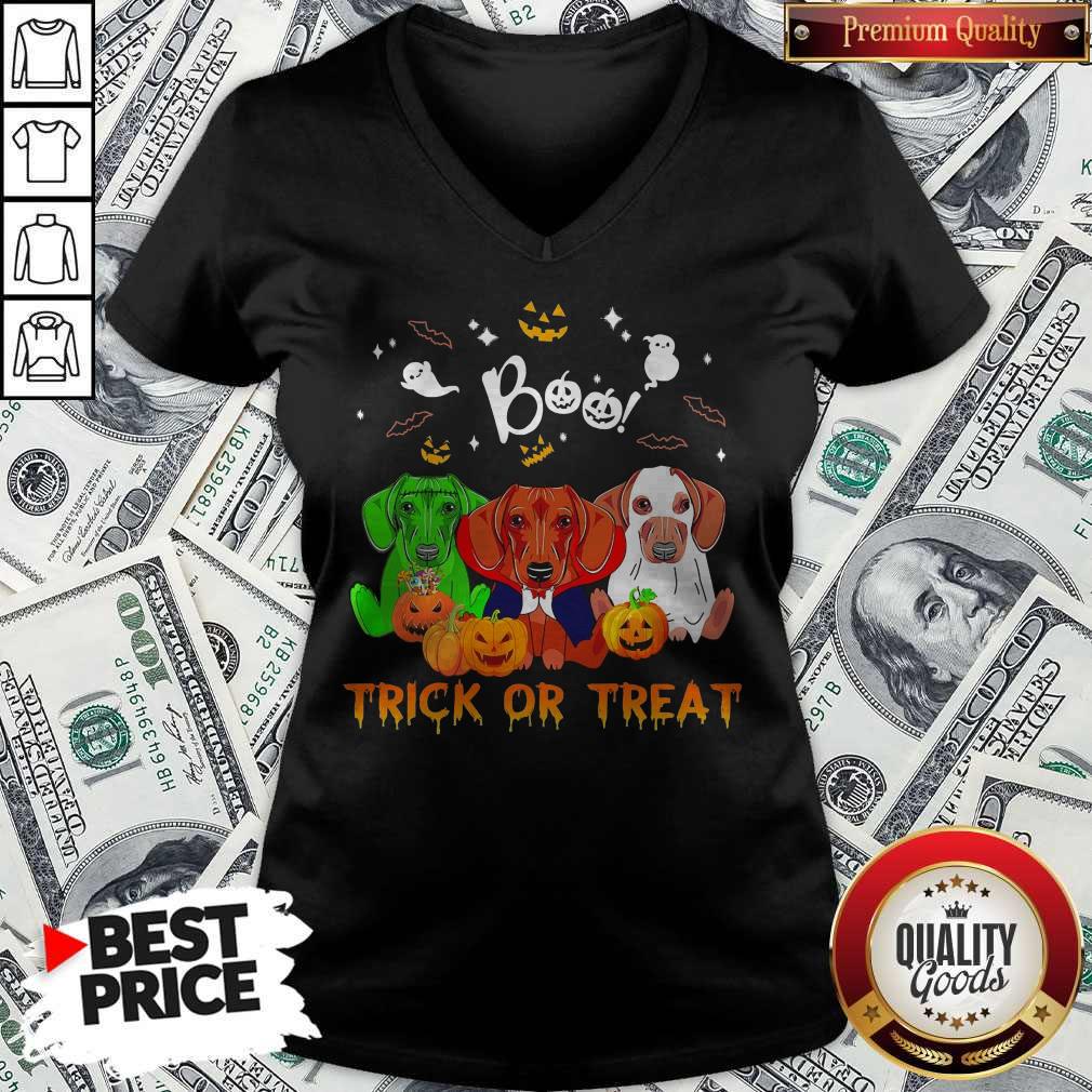 Funny Dachshund Halloween Boo Trick Or Treat Shirt