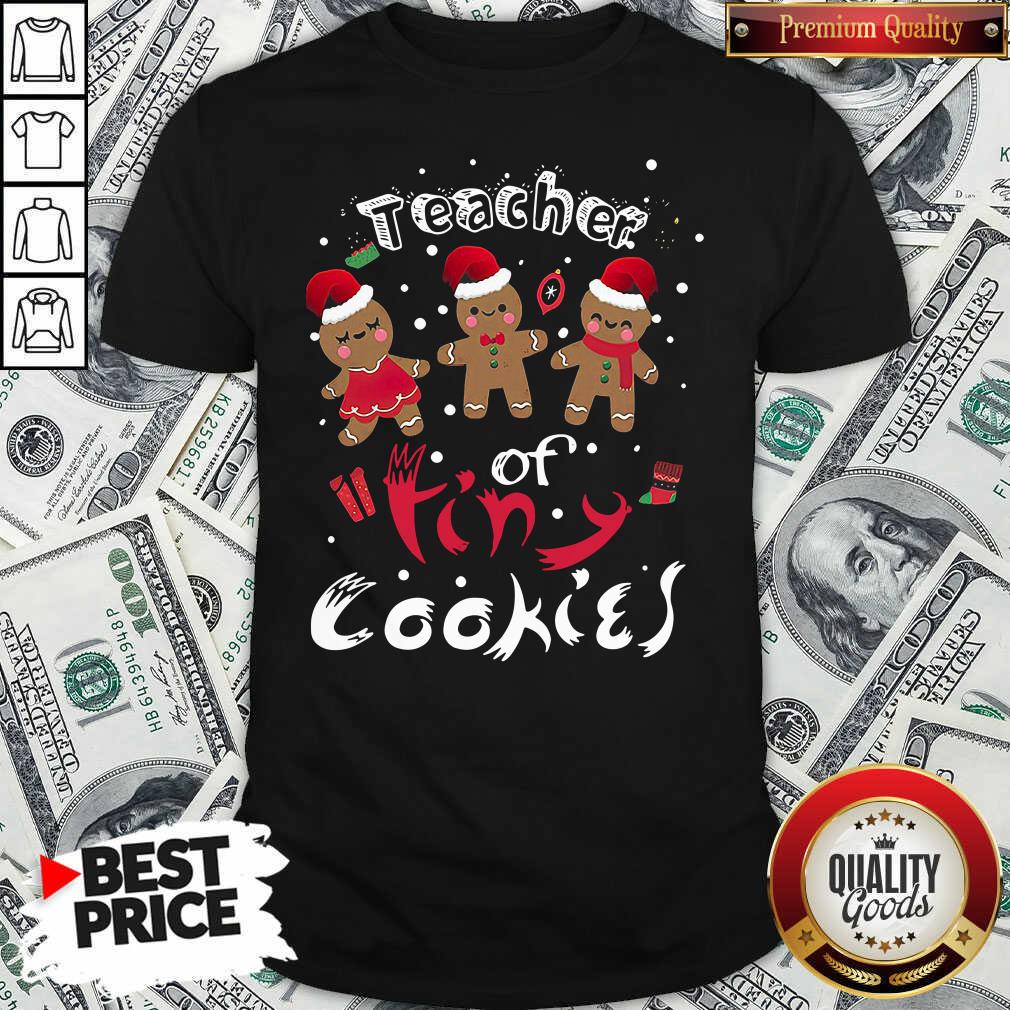 Funny Gingerbeard Teacher Of Tiny Cookies Christmas Shirt
