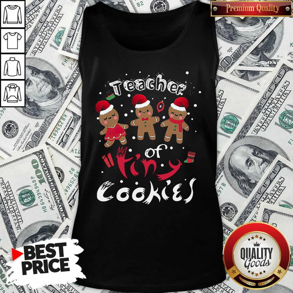 Funny Gingerbeard Teacher Of Tiny Cookies Christmas Shirt