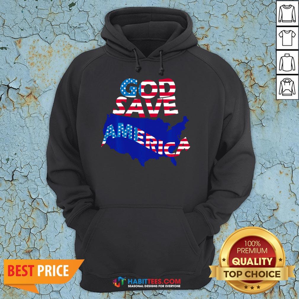 Funny God Save America Patriotic American Flag Shirt