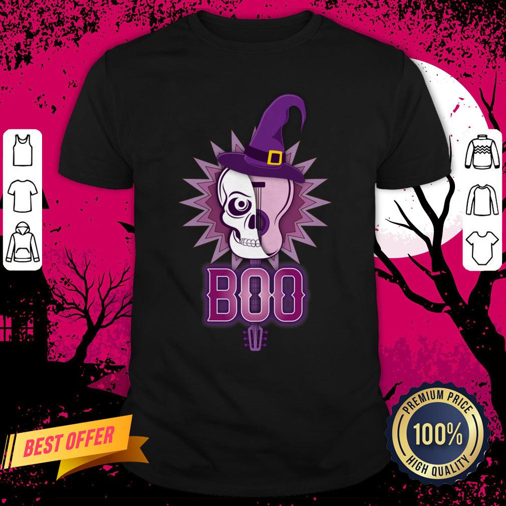 Funny Halloween Day Of The Dead BOO Skull Guitar Muertos Shirt