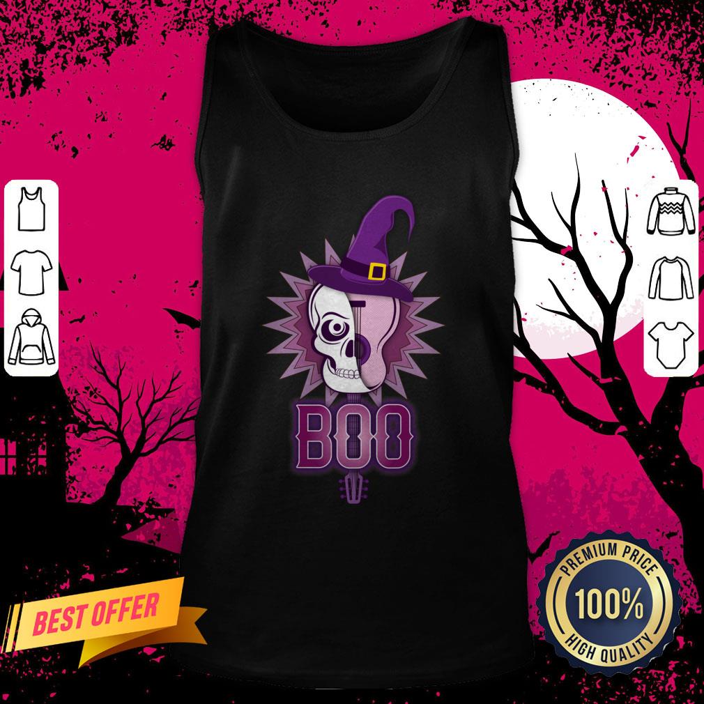 Funny Halloween Day Of The Dead BOO Skull Guitar Muertos Shirt