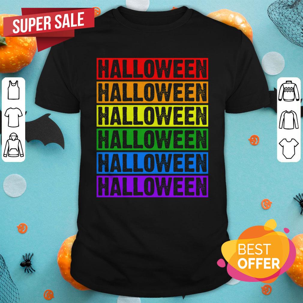 Funny Halloween Gay Pride Rainbow Colors Halloween Shirt