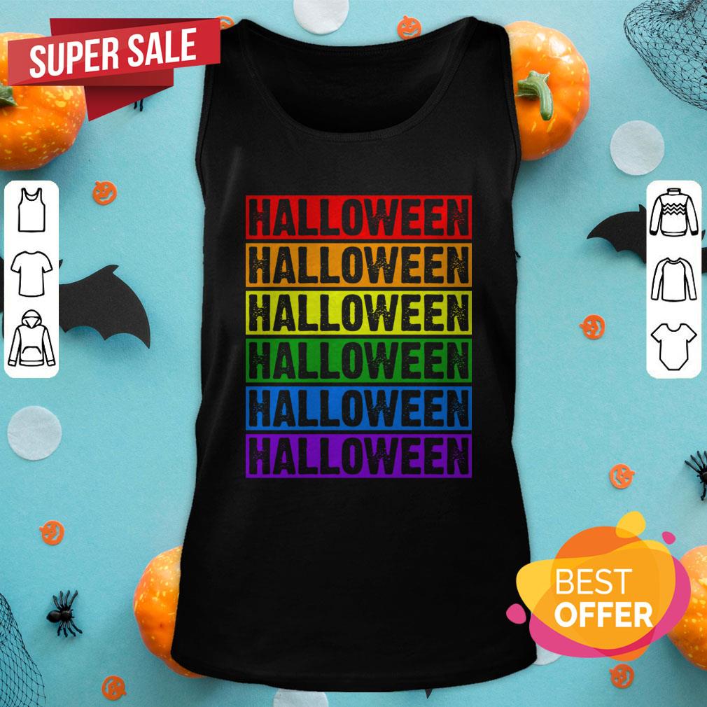 Funny Halloween Gay Pride Rainbow Colors Halloween Shirt