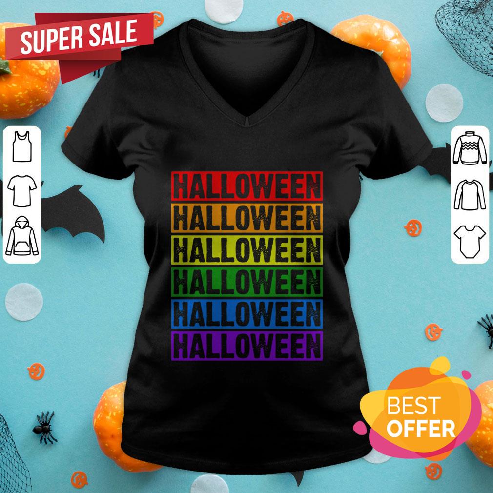 Funny Halloween Gay Pride Rainbow Colors Halloween Shirt