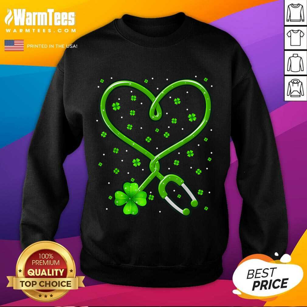 Funny Heart Nurse Shamrock St Patricks Day Shirt