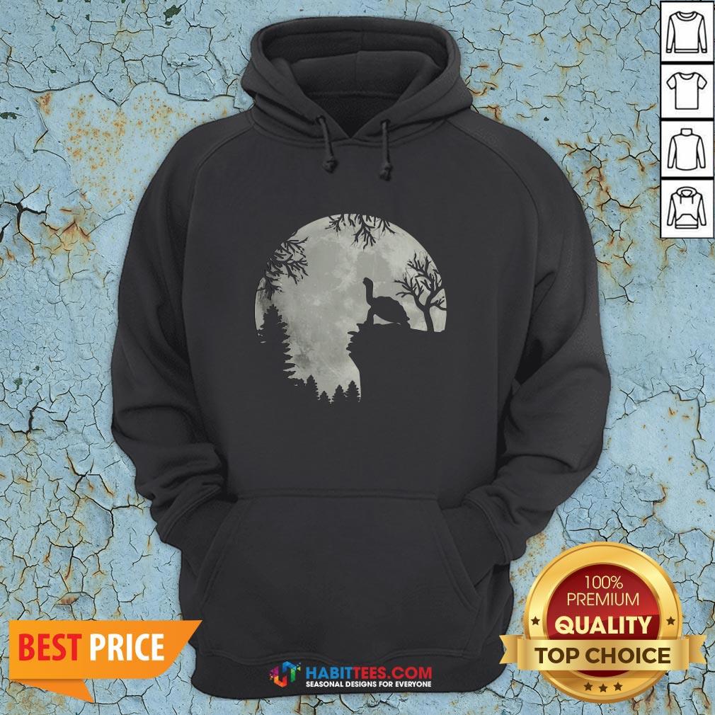 Funny Howling Turtle The Moon Shirt
