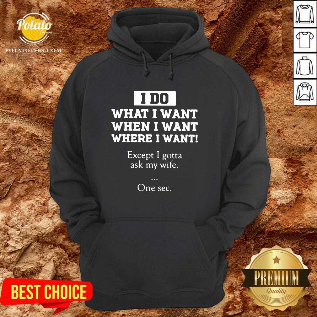 Funny I Do What I Want Except I Gotta Ask My Wife One Sec Shirt