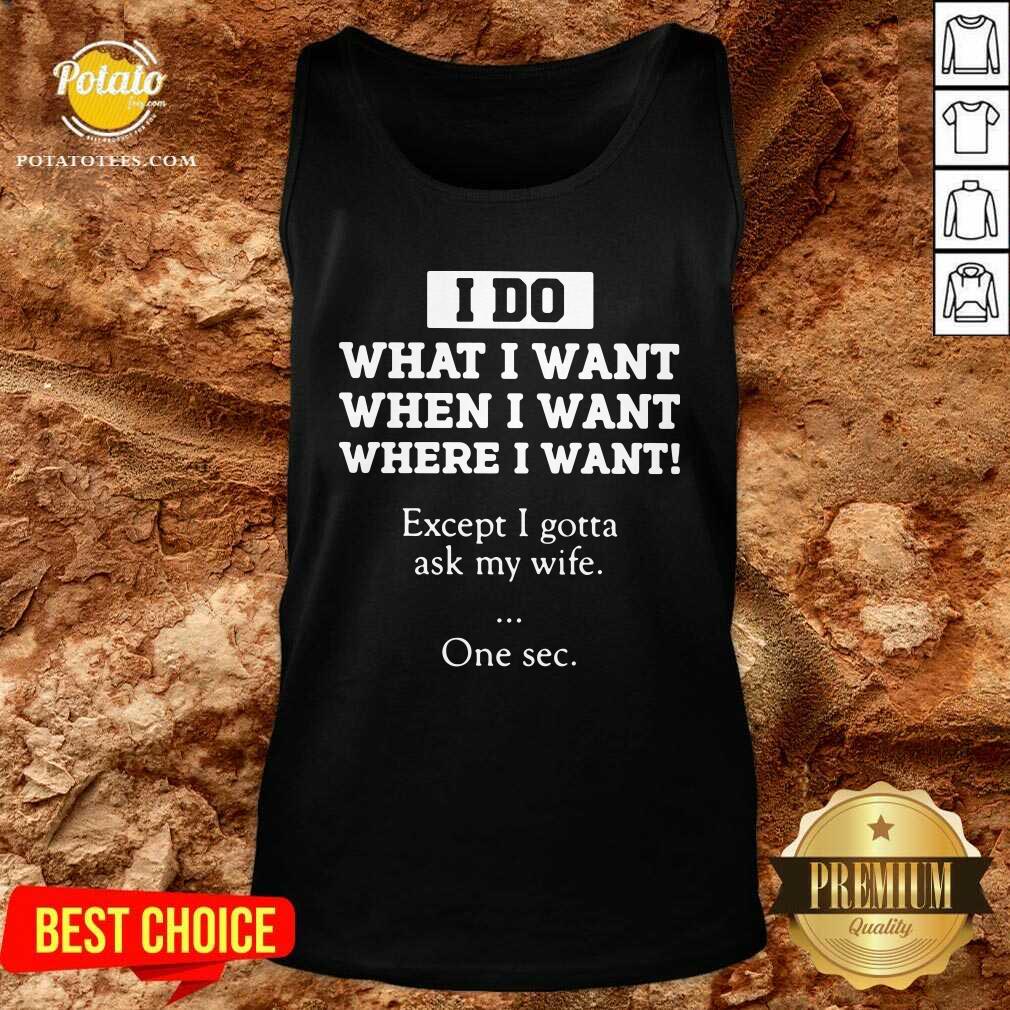 Funny I Do What I Want Except I Gotta Ask My Wife One Sec Shirt