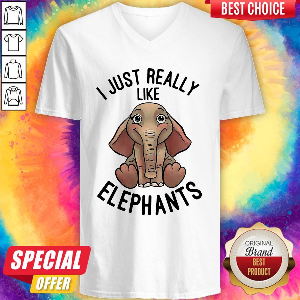 Funny I Just Really Like Elephants Shirt