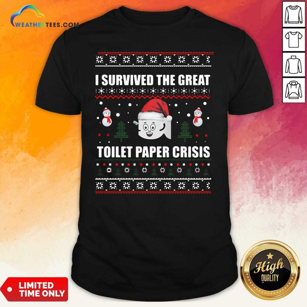 Funny I Survived The Great Toilet Paper Crisis Ugly Christmas Shirt