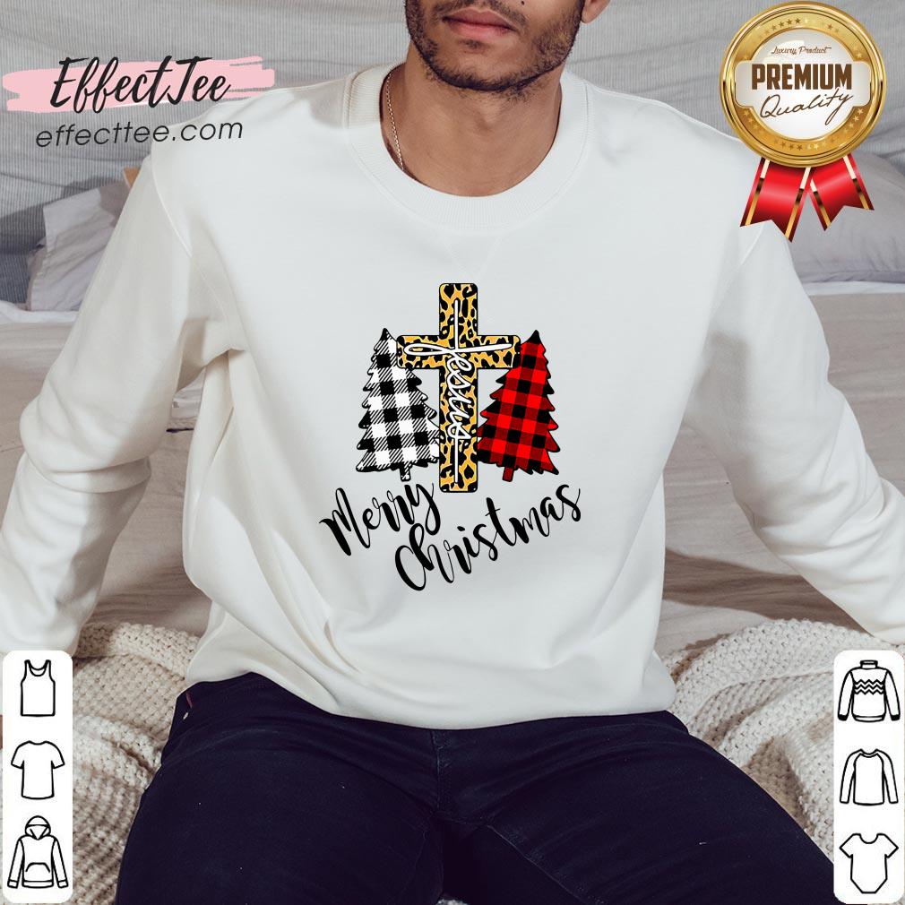 Funny Jesus Cross Tree Merry Christmas Shirt