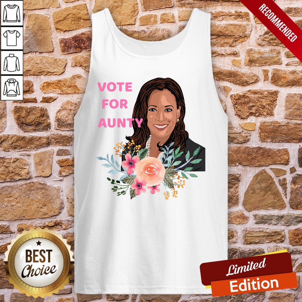 Funny Kamala Harris Vote For Aunty Flowers Shirt