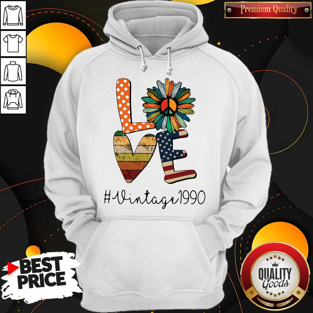 Funny Love Daisy One Another American Flag Hippie Lover Vintage 1990 shirt