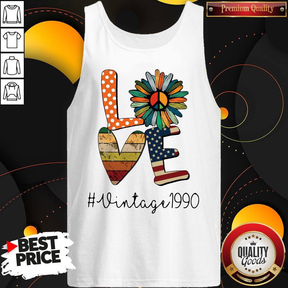 Funny Love Daisy One Another American Flag Hippie Lover Vintage 1990 shirt