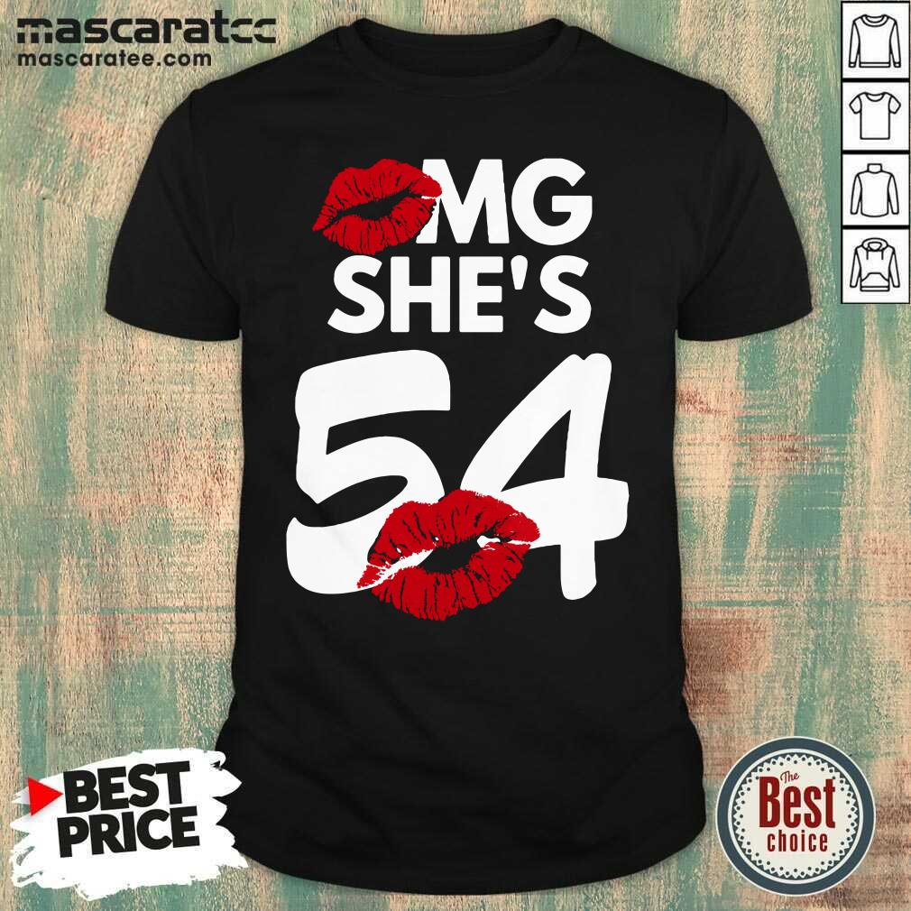 Funny Omg She’s 54 Lips Shirt