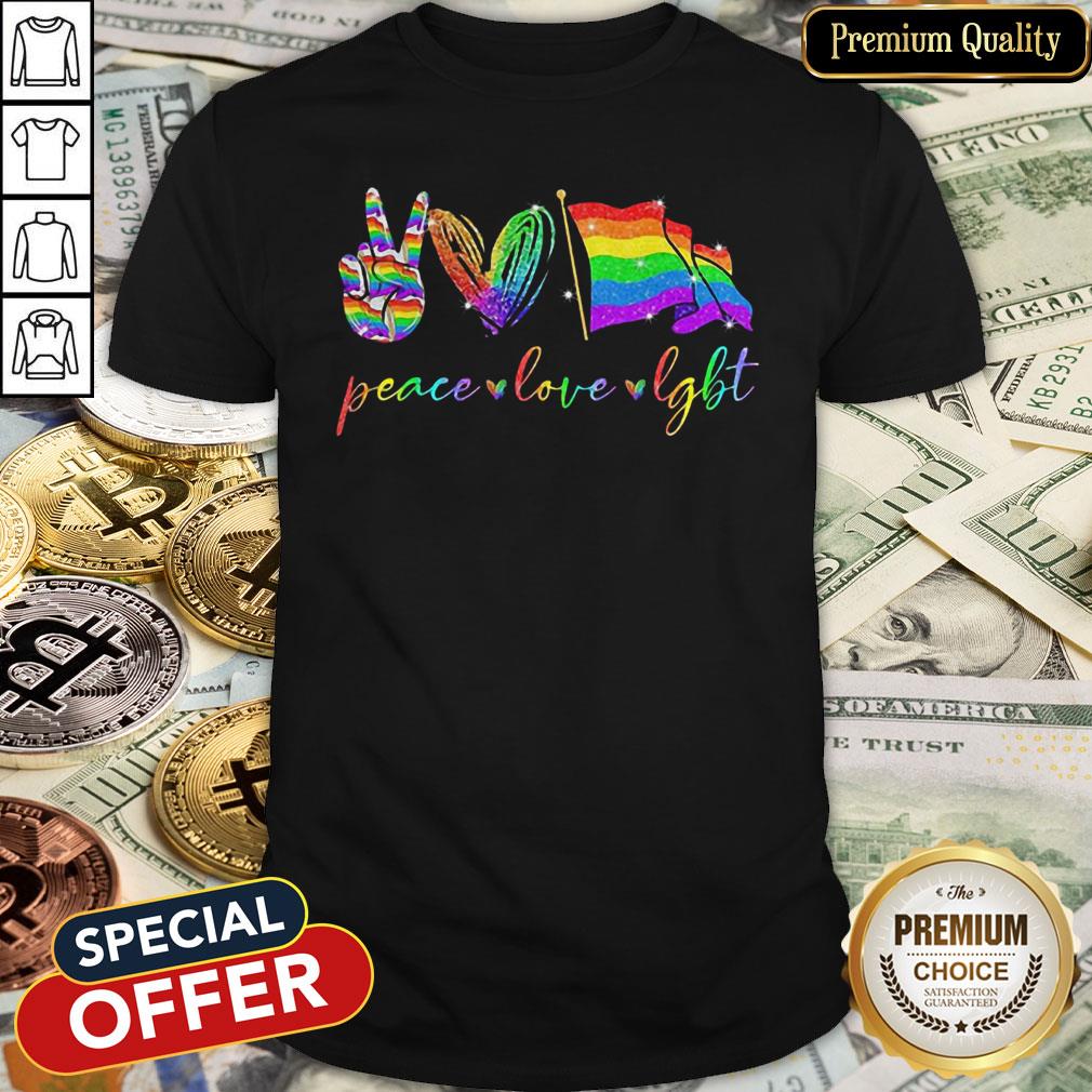 Funny Peace Love Lgbt Diamond Shirt