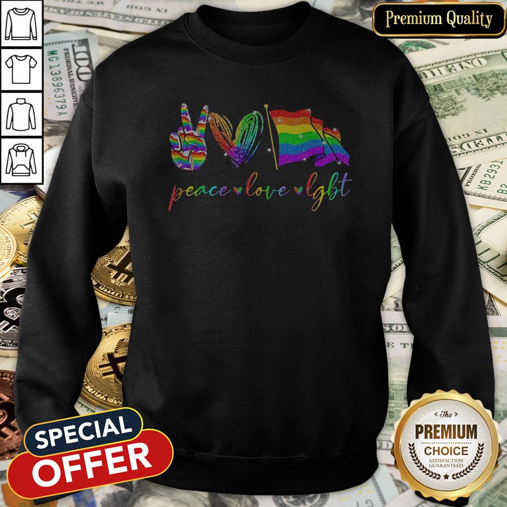 Funny Peace Love Lgbt Diamond Shirt