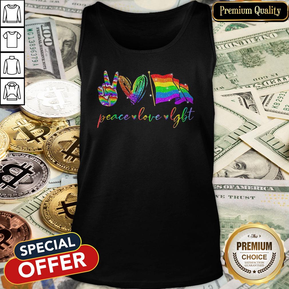 Funny Peace Love Lgbt Diamond Shirt