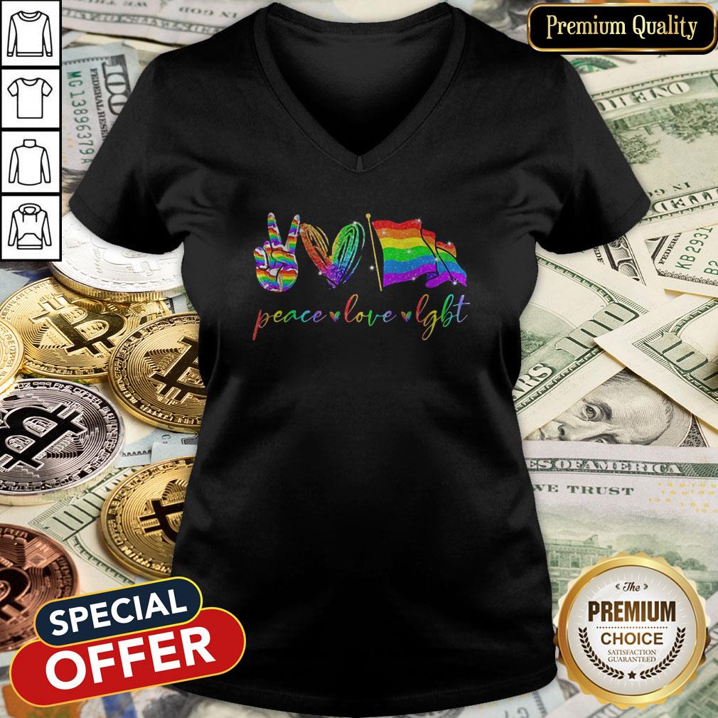 Funny Peace Love Lgbt Diamond Shirt