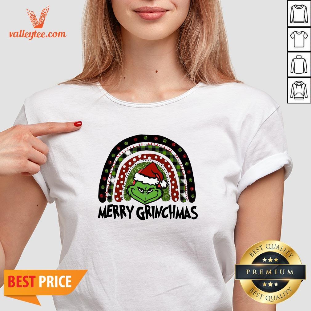 Funny Pink Plush Boutique Merry Grinchmas Shirt