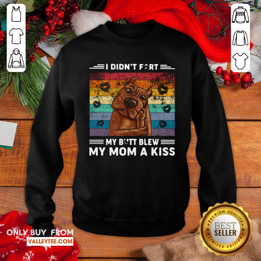 Funny Pitbull I Didn't Fart My Butt Blew My Mom A Kiss Vintage Shirt